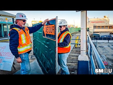 𝗣𝗜𝗘𝗥 𝗗𝗘𝗧𝗢𝗨𝗥: Crews Install Privacy Screens as Pier Bridge Work Continues