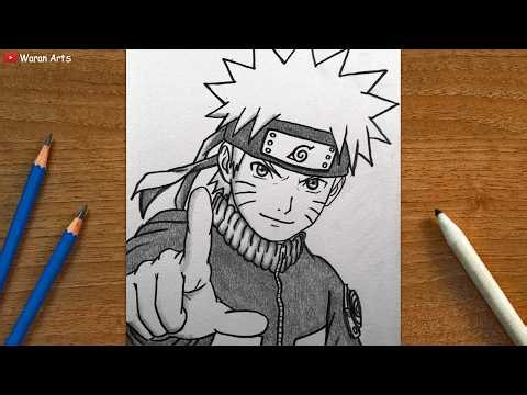 Easy anime drawing || How to Draw Naruto Uzumaki Step by Step || Step by Step Art Sketch Tutorial