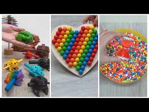 Hypnotic Bead Reversal, Xylophone Magic, Sorting Balls, ASMR Bead Tower, Marble Run Relaxation