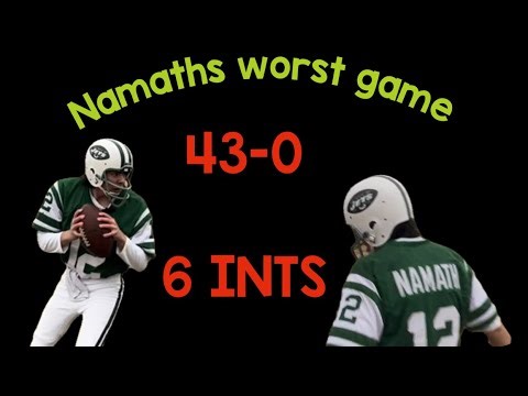 Joe Namath’s worst game (1975 WK5 Miami vs New York)