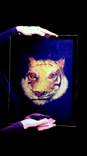 Tiger hologram created with technique from early cinema experiment