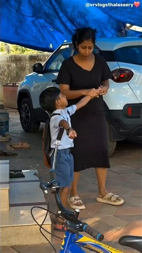 Unbelievable Son going to school with school 🥰