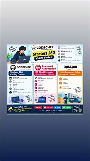🔥 CodeChef Starters 260 + Rockwell Automation + Amazon Hiring 2026 | Coding Contest