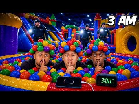 We Survived OVERNIGHT in an Inflatable City!