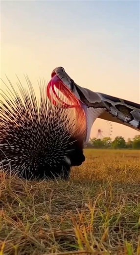 Python vs Porcupine: Why Snakes Don't Win 🐍🦔 #Shorts