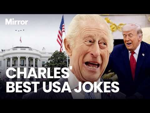 King Charles TOP 12 JOKES as he pokes fun at Trump and shares Churchill's NAKED White House story