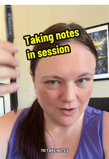How and why I train graduate students to take notes during sessions as they’re learning to become therapists. Note: While I am a Licensed Psychologist, these videos are for entertainment and educational purposes only. They are not a substitute for personalized mental health treatment. While I strive to share accurate information, I cannot guarantee any completeness or applicability. No videos depict or reference any current or former clients. Replies or interaction from this account do not creat