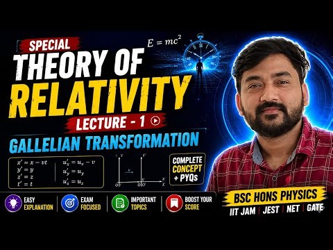 Special Theory of Relativity | LECTURE-01 | Galilean Transformation
