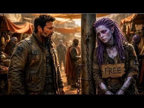 He Found an Alien Woman Chained to a Pole in the Market with a Sign: "Free—Nobody Wants Her"