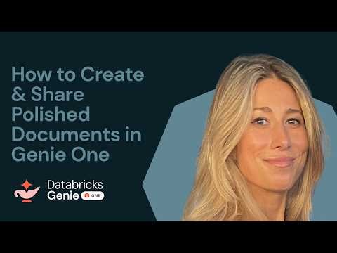 How to Create & Share Polished Documents in Genie One