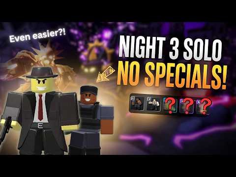 How to SOLO Night 3 Hard Mode in 3 Minutes (No Special Towers) | Roblox TDS Solar Requiem