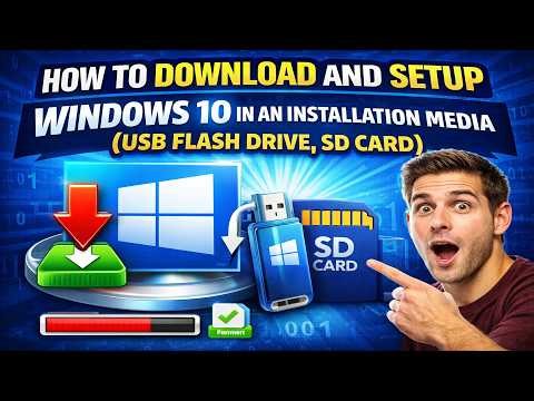 How to download and setup windows 10 in an installation Media (USB flash drive, SD card)