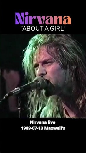 Nirvana — "About a Girl" Live at Maxwell's (1989) #shorts