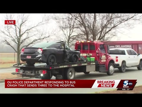 3 people transported to hospital after bus crash near OU's Lloyd Noble Center