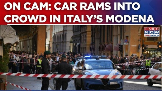 On Cam: Car Rams Into Crowd In Italy’s Modena; 8 Injured, Driver Arrested | Latest Updates