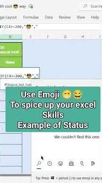 Add Status Emojis in Excel 😎📊 | Boost Data Visualization Instantly | Excel Tricks #shorts