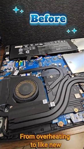 Laptop Overheating? Before & After Cleaning 🔧💻#LaptopRepair #OverheatingFix #Kronsmart