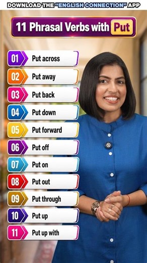 Stop Using Simple English! Learn 11 Powerful Phrasal Verbs with PUT 😲 | English Connection #shorts