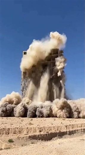 Massive Building Demolition Insane Dust Cloud Collapse in 4K