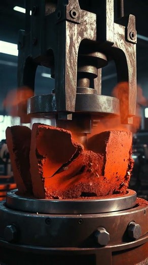 Hydraulic Press vs Brick 🧱💥 | Satisfying Slow Motion Crush