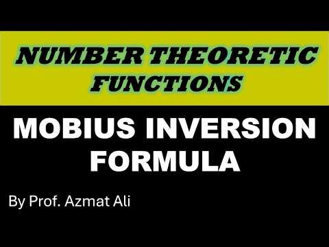 Möbius Inversion Formula | Statement and Proof | Number Theory | CSIR NET & GATE | B. SC, M.SC MATH