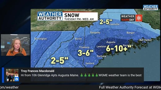Come join as we discuss tonight's snow and your Christmas day forecast! | WGME CBS 13 News, Portland
