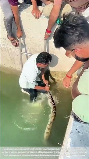 Python Rescue: Handler Captures Tank Snake For Safe Wild Relocation