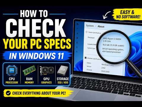 How to Check Your PC Specs in Windows 11 (CPU, RAM, GPU & Storage)