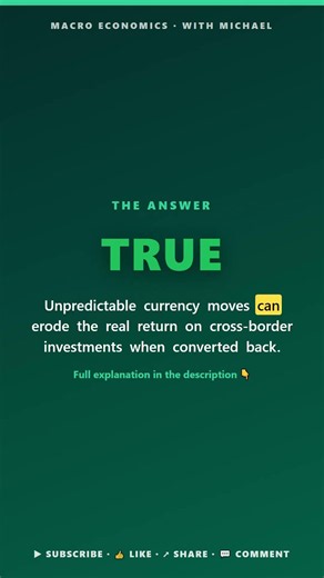 Open-Economy Macro — Capital Flows & Interest Rates: True, False or Uncertain? #Shorts