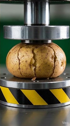 Potato vs Hydraulic Press 😱 Will It Explode? 🥔💥 #shorts