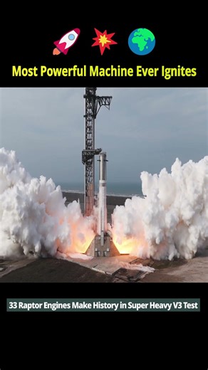 World’s Most Powerful Rocket Test: SpaceX Fires All Engines at Once