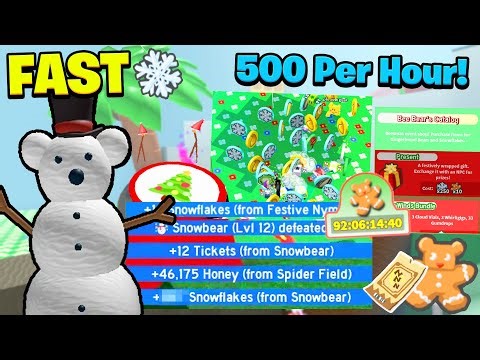 How To Get Snowflakes & Gingerbread Bears FAST FULL Guide In Beesmas! (+Macro) (Bee Swarm Simulator)