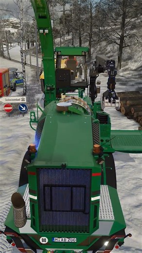USING ALBACH DIAMANT TO REMOVE FALLEN TREES! 🌲🚨 | Farming Simulator 25 #shorts #farmingsimulator