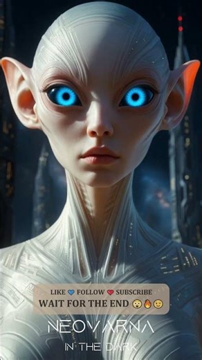 Alien woman in alien tech city at night 👽 #scififantasy #sciencefiction #alienwoman #alienworld