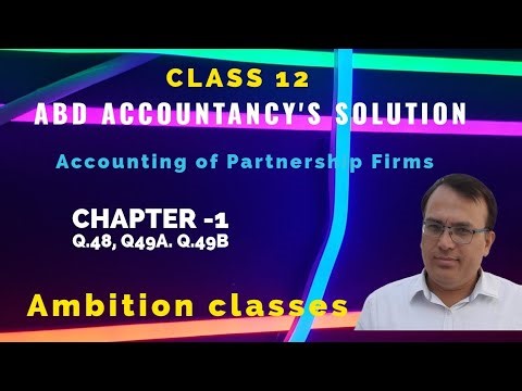 Class 12th | ABD Accountancy's Solution | Chapter -1 #education