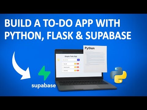 Build a To-Do App with Python, Flask and Supabase | Full CRUD Tutorial Step-by-Step
