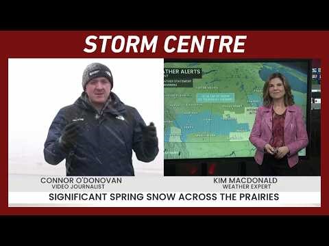 Significant Spring Snow Hits the Prairies, 30 cm Possible | #forecast