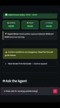 Heat Stress Risk Agent — AI Assignment Demo