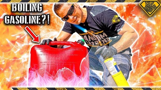 Watch the dangerous results of boiling common gasoline indoors