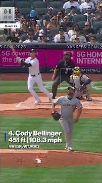 Yankees 10 longest home runs of 2025 💣 #shorts