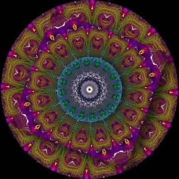 2026 August Peacock Fractal Triple Kaleidoscope Mandala Geometric Layers 3 Minute UHD Animation