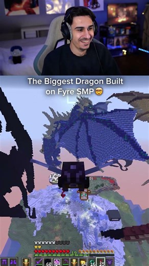 The Biggest Dragon Built on Fyre SMP