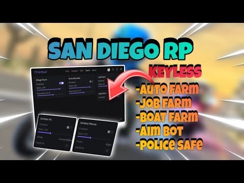 [KEYLESS] SAN DIEGO SCRIPT | AUTO FARM + AIM BOT + JOB FARM AND SO MUCH MORE!