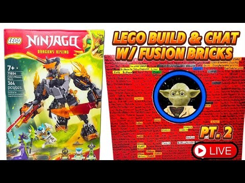 LIVE LEGO Build & Chat w/ Fusion Bricks! (LEGO Ninjago: Cole’s Mission Mech) PT. 2