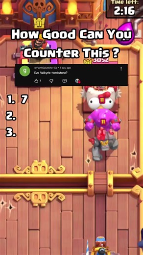 Clash Royale: Evolution Valkyrie vs. Tombstone