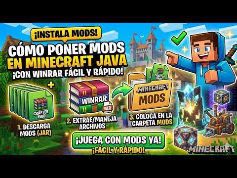 ¿Cómo Poner Mods en Minecraft Java? - Con WinRAR, Facil y Rapido ✅👌