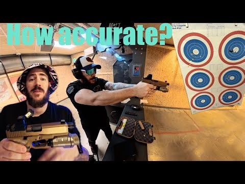 Glock 19X- Accuracy test with red dot/ improved grip