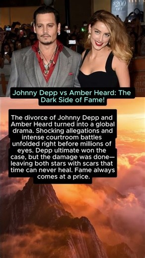 Johnny Depp vs Amber Heard: The Dark Side of Fame!