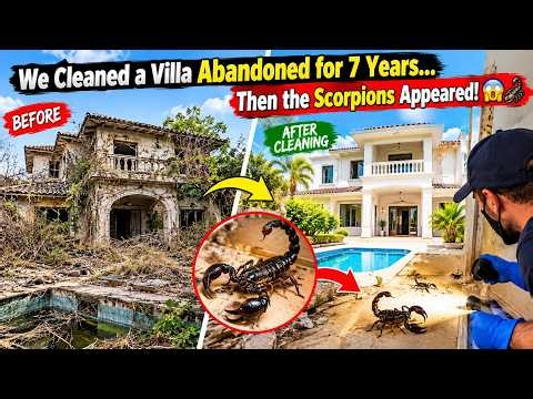 We Cleaned a Villa Abandoned for 7 Years… Then the Scorpions Appeared! 😱🦂