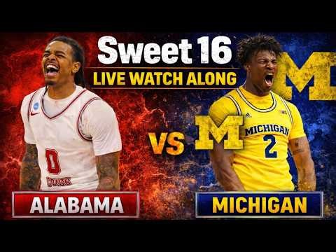 LIVE STREAMING Alabama vs. Michigan | Friday, March 27 at 6:45 PM CST on TBS